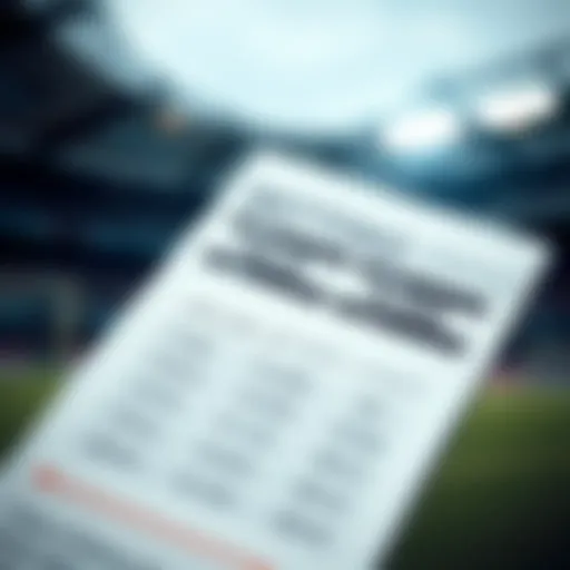 Illustration of a betting slip with calculated odds