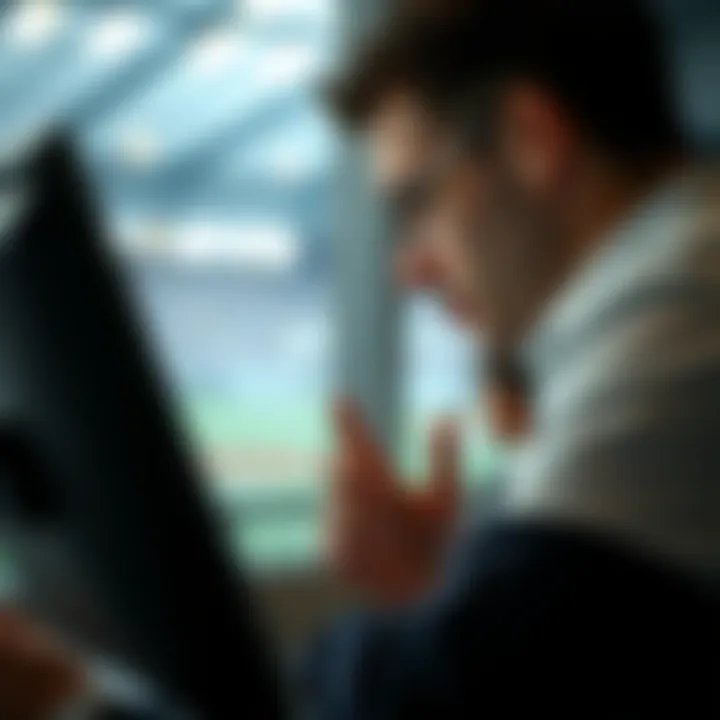 A thoughtful individual analyzing betting strategies