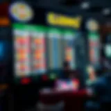 A vibrant representation of a game board showcasing various betting options