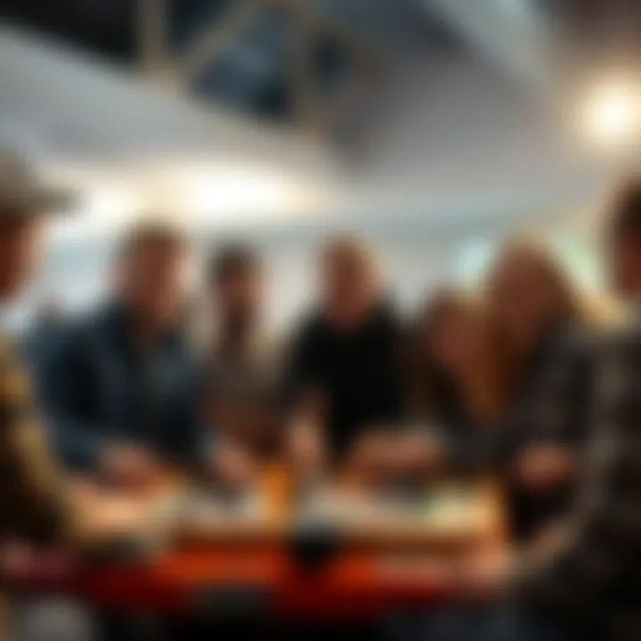 Diverse group enjoying the horse racing board game