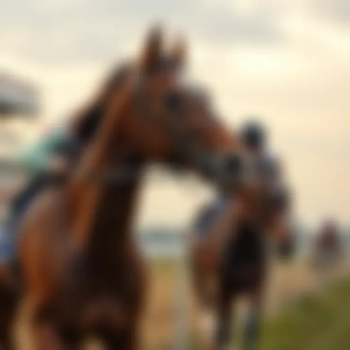 Historic photograph showcasing the evolution of horse racing culture