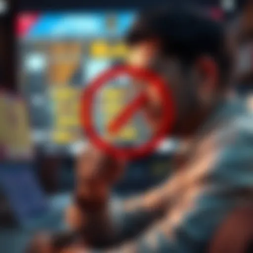 Illustration depicting the concept of illegal websites and their implications.