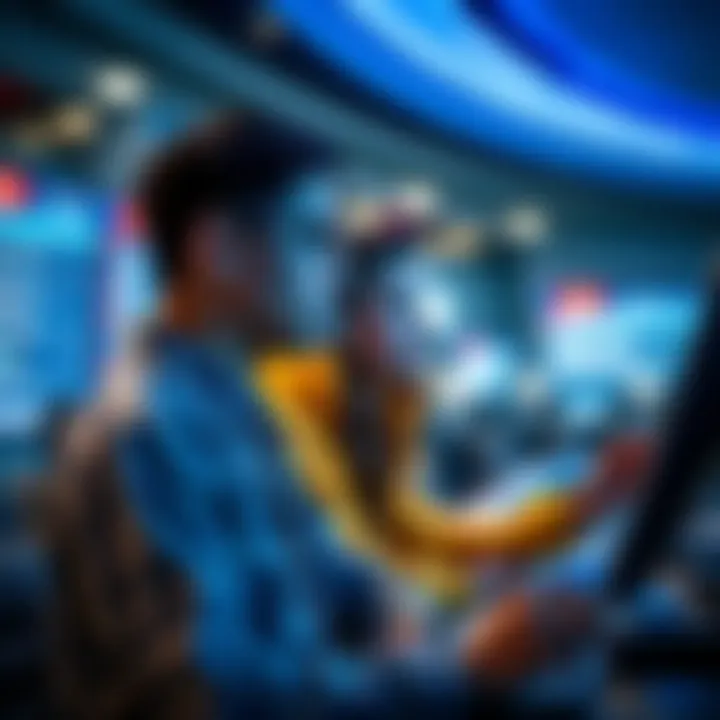 User engaging with betting portal features