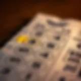 A lottery ticket with winning numbers highlighted