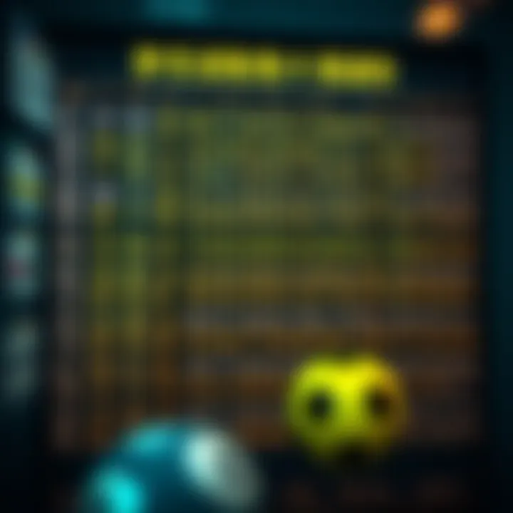 A detailed statistical chart displaying winning lottery number patterns