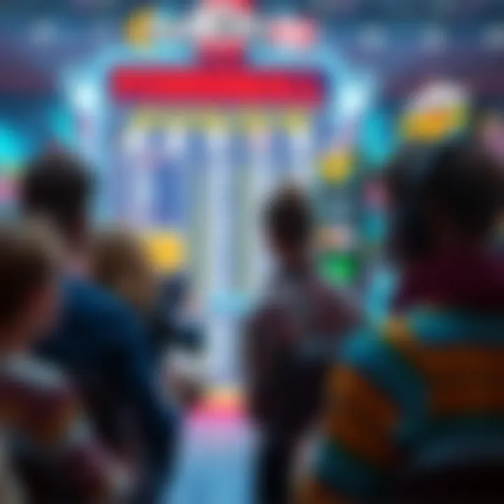 A captivating view of a real-time Powerball gaming interface