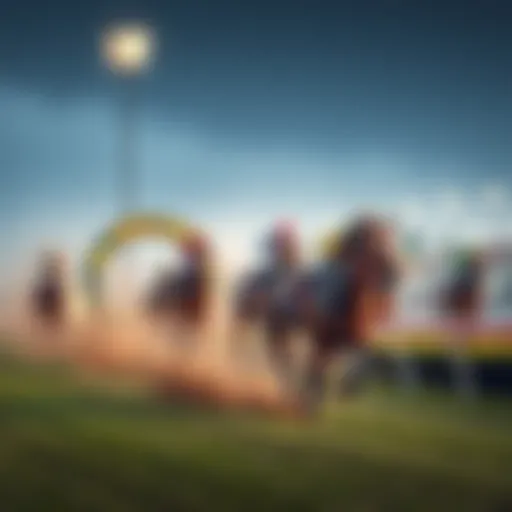 A dynamic infographic illustrating the impact of thoroughbred racing on sports betting strategies